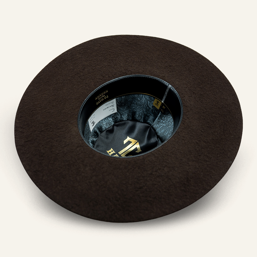 6X Felt Hat - Open Crown - Grizzly Chocolate