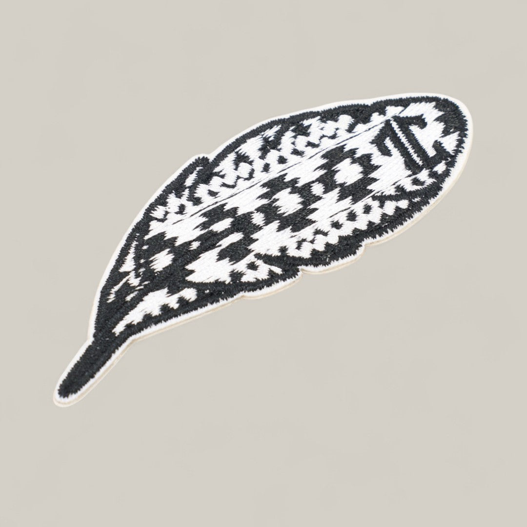 Black & White Feather Patch