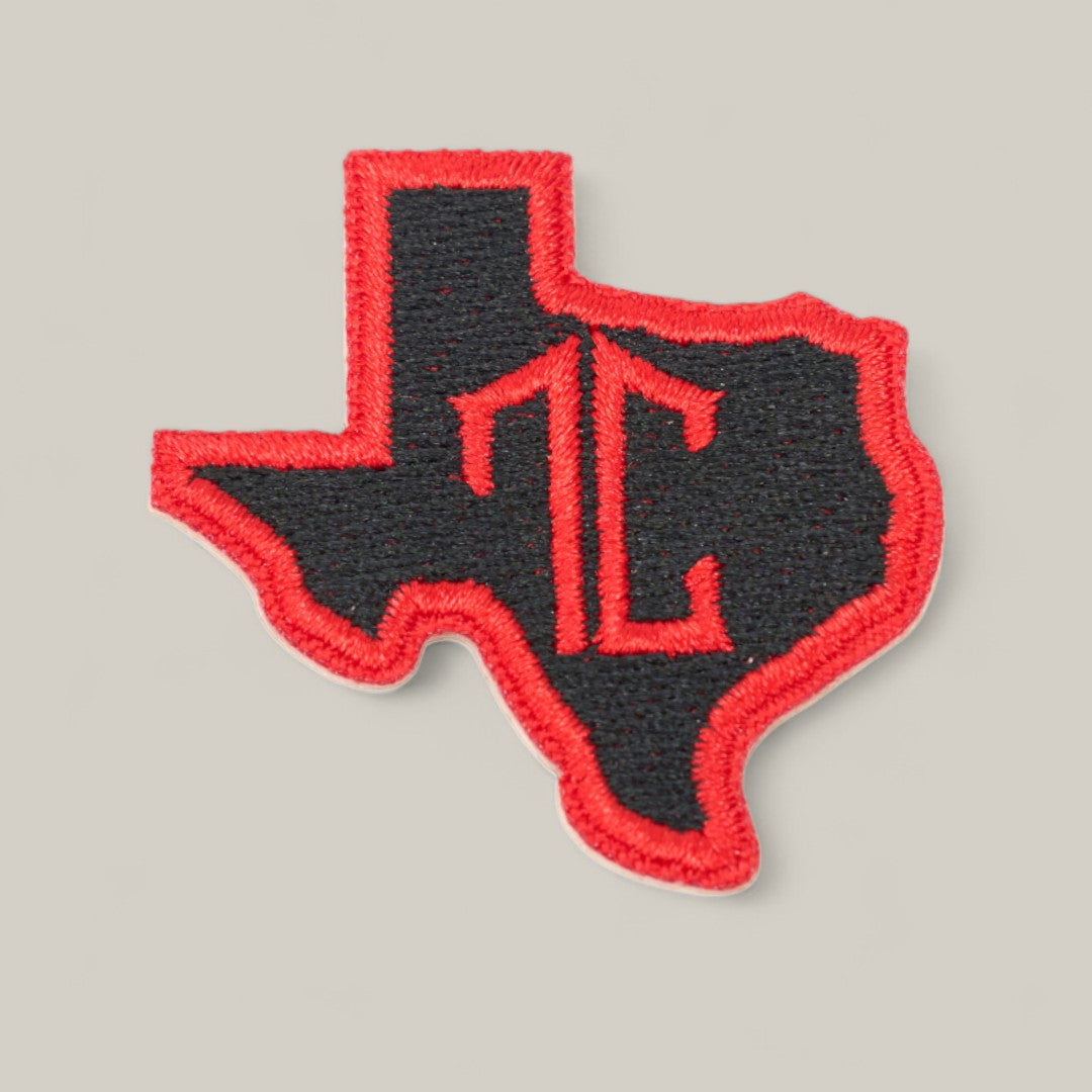 Texas TC Black Patch – Red Lettering