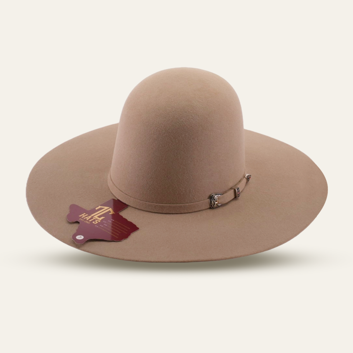 4X Felt Hat - Open Crown - Sand