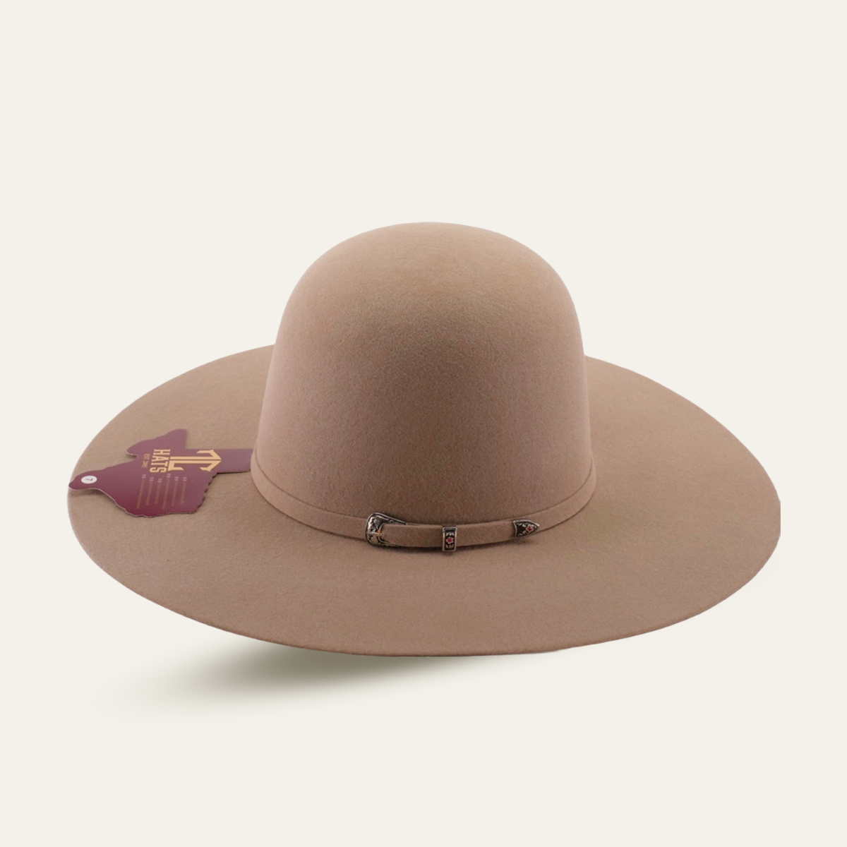 4X Felt Hat - Open Crown - Sand