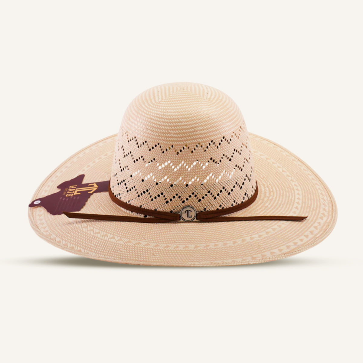 30X Straw Hat - Open Crown - Zig Zag