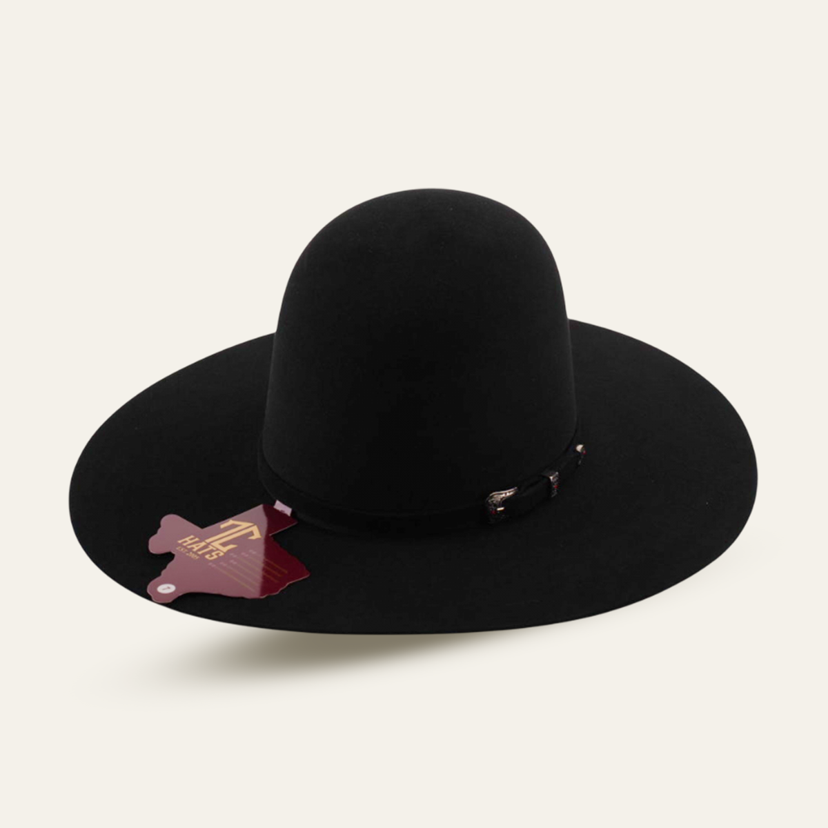 4X Felt Hat - Open Crown - Black