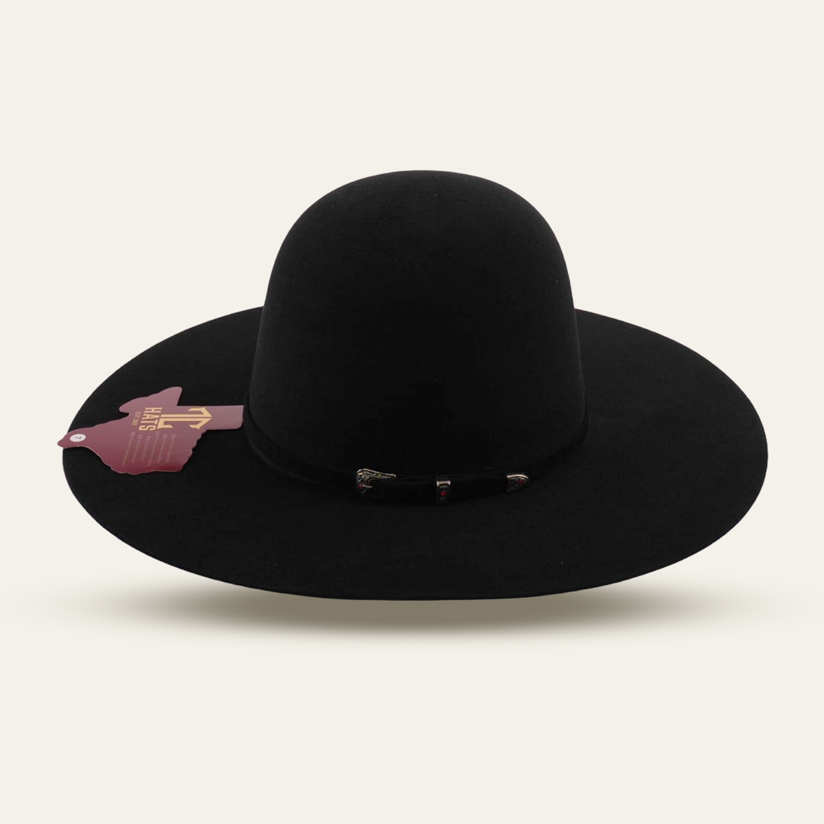 4X Felt Hat - Open Crown - Black