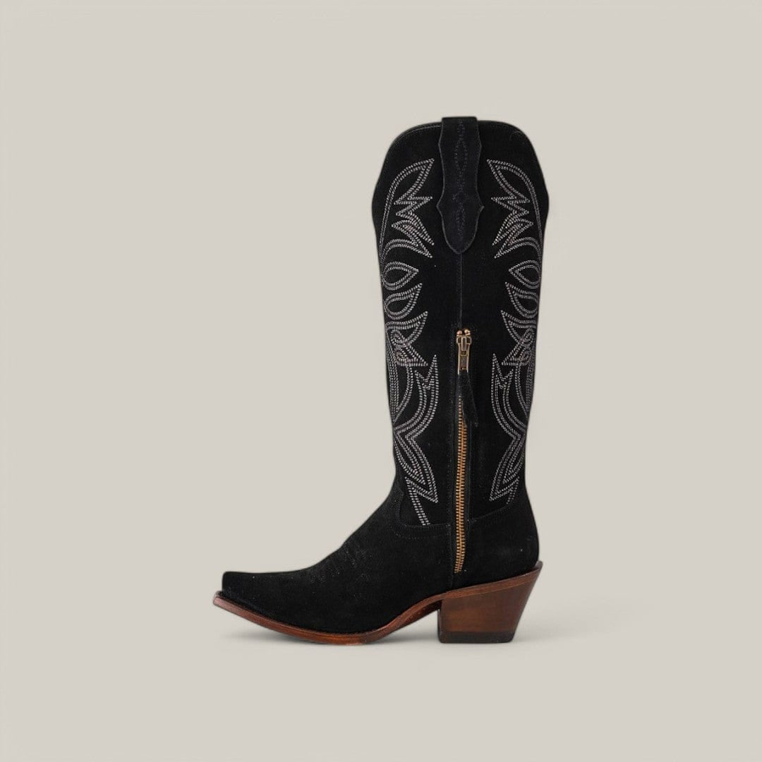 E8003 Gamuza Negro Leather Sole