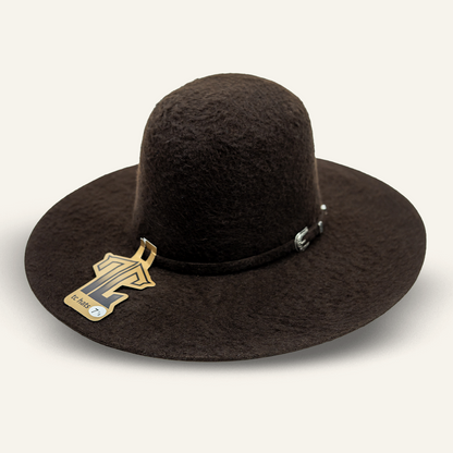6X Felt Hat - Open Crown - Grizzly Chocolate