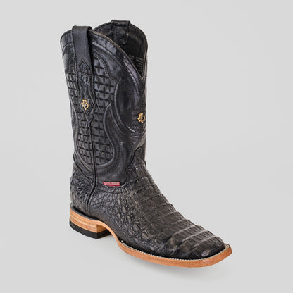 Rhodes HornBack - Black - Square Toe