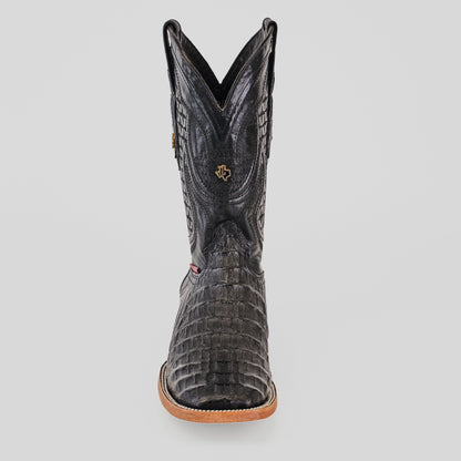 Rhodes HornBack - Black - Square Toe