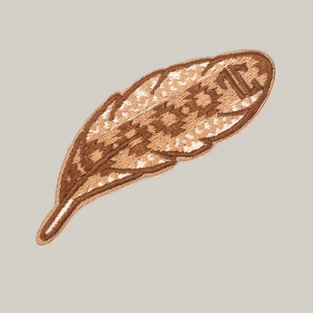 Beige Feather Patch – Brown