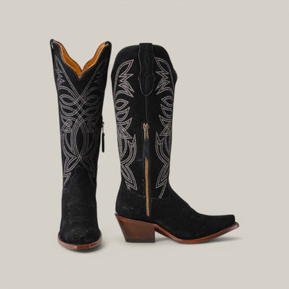 E8003 Gamuza Negro Leather Sole