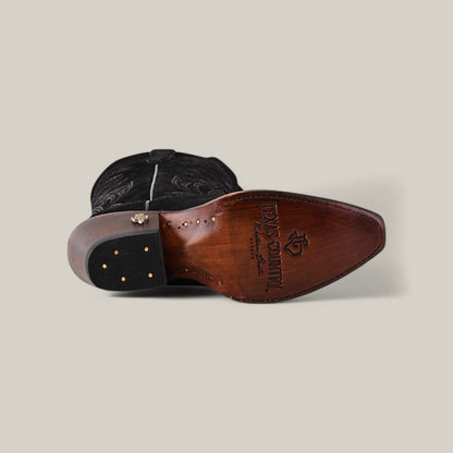 E8003 Gamuza Negro Leather Sole