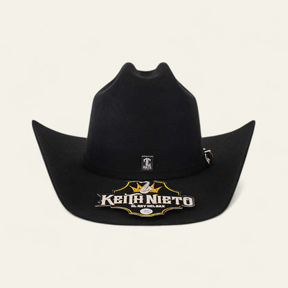 Keith Nieto hat, Limited edition felt hat, 6X felt cowboy hat, Regional Mexican style hat, High quality felt hat, Men’s western hat, Charro style hat, Exclusive Keith Nieto collection, Saxophone king fashion, Western fashion accessory, Performance hat for men, Stylish cowboy hat, Mexican regional hat, Clean cut felt hat, Stage-ready cowboy hat, Limited run western hat, Keith Nieto merch, Elegant felt hat, Felt hat for concerts, Western look hat