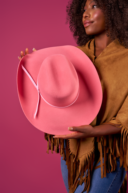 Felt Hats 4X Chihuahua Shape Cowboy Hat -Pink