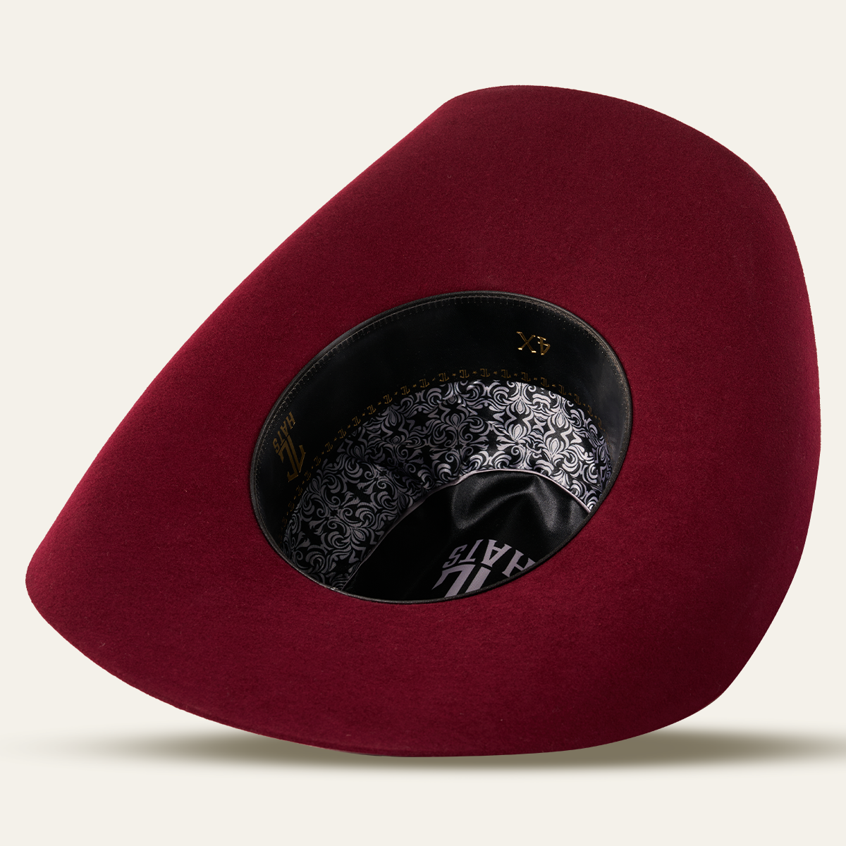 Felt Hats 4X Chihuahua Shape Cowboy Hat - Burgundy