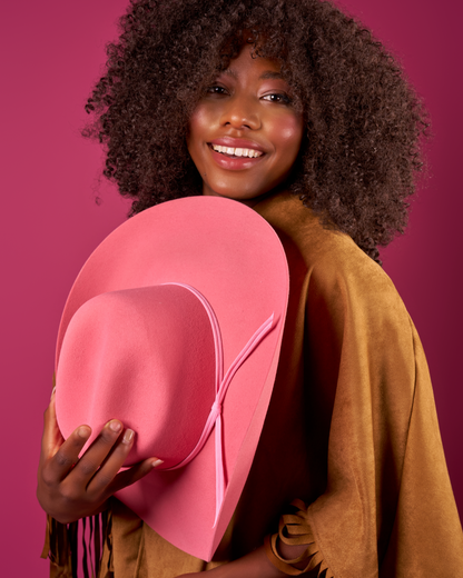 Felt Hats 4X Chihuahua Shape Cowboy Hat -Pink